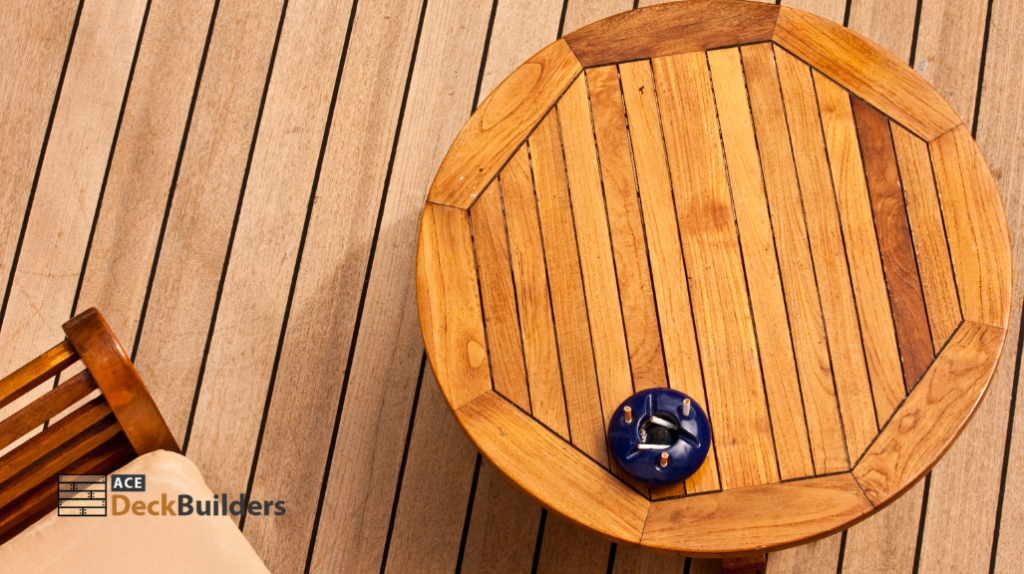 wooden round table