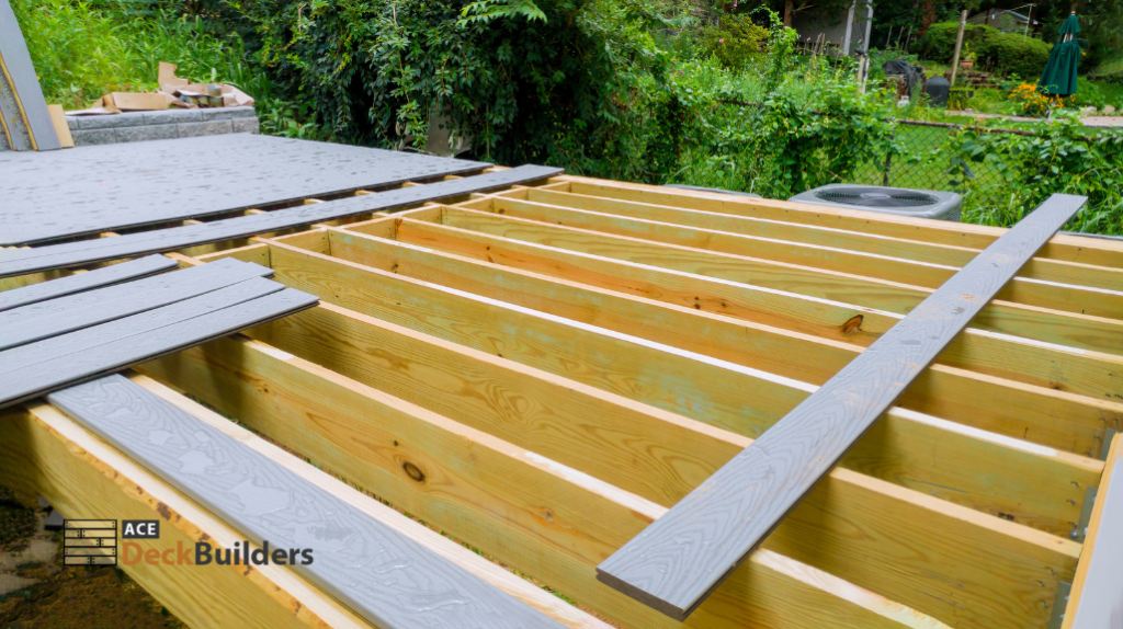 wooden deck installation