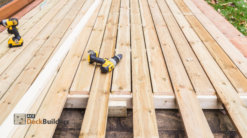 wooden deck installation