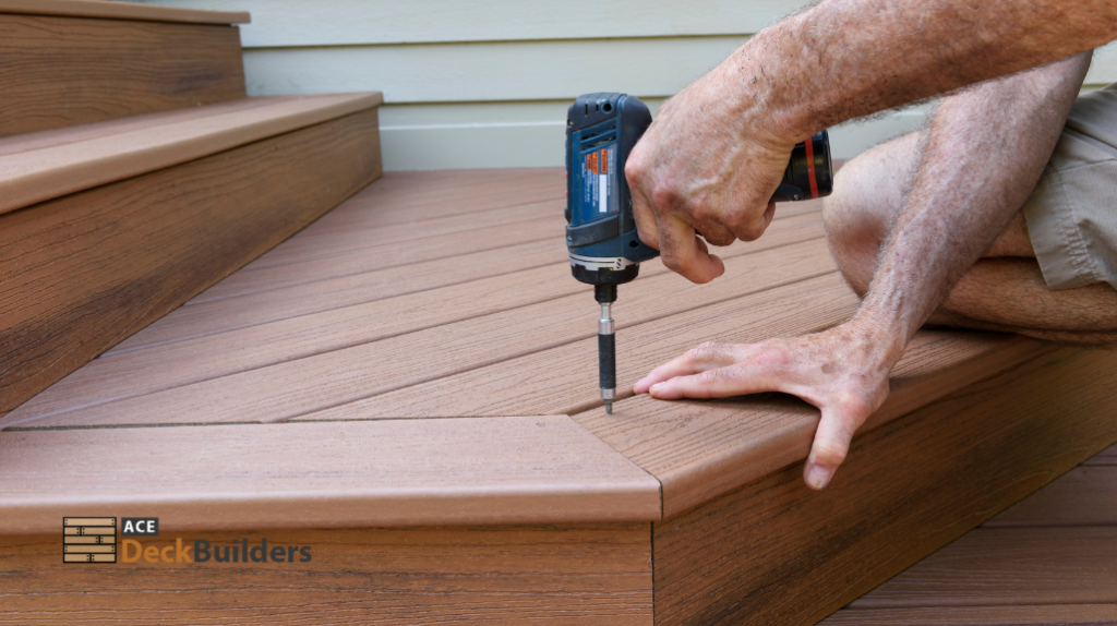 person drilling wood