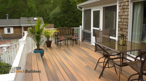 black steel chairs on wooden deck